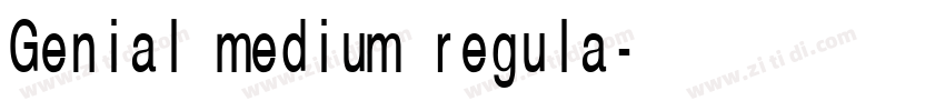 Genial medium regula字体转换